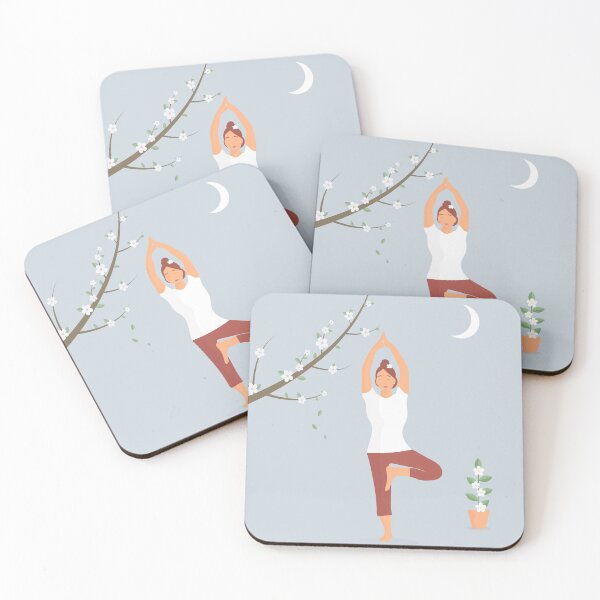 Item preview, Girl in yoga pose standing on leg. Beautiful woman practicing yoga. designed and sold by KsuWonder.