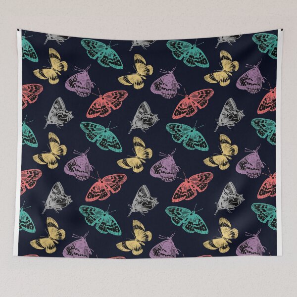 Item preview, Colorful Butterfly Swarm Love - Vintage Aesthetic - Seamless Pattern designed and sold by Sajuade.