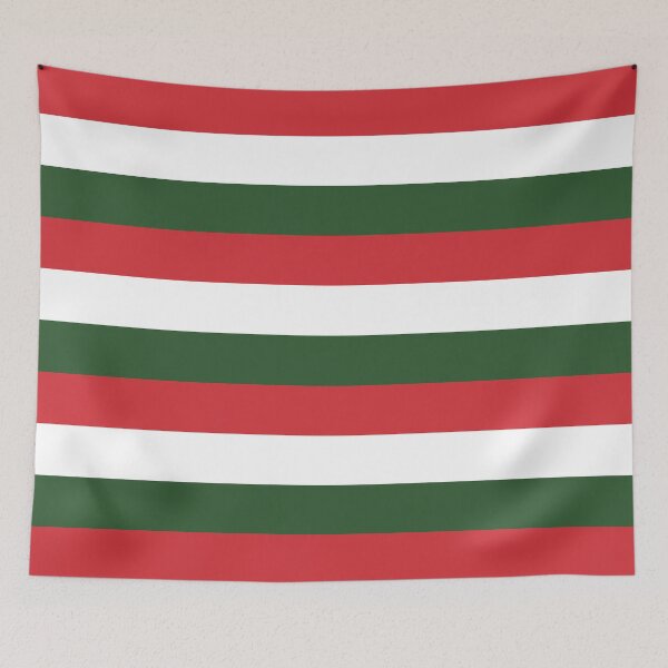 Item preview, 3 Large RED PINE GREEN and WHITE Horizontal STRIPES designed and sold by RachelMacht.
