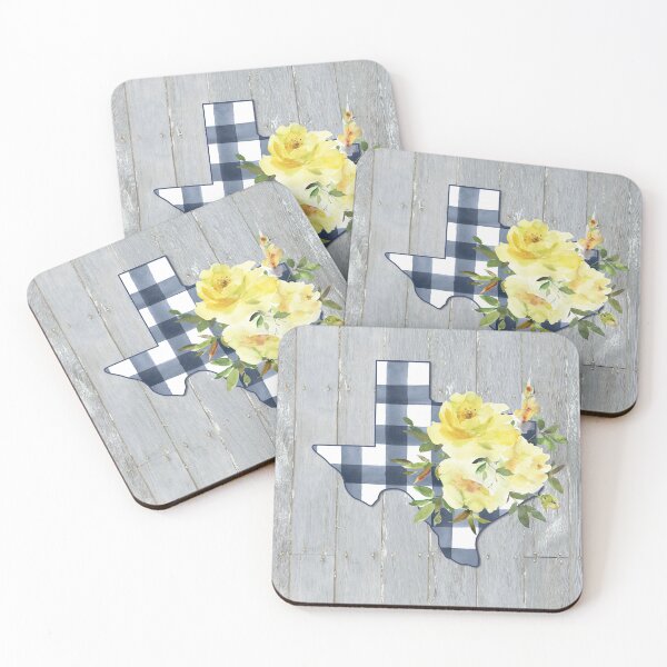 Item preview, Yellow Rose of Texas Buffalo Check Navy Plaid designed and sold by Cate Hamilton.