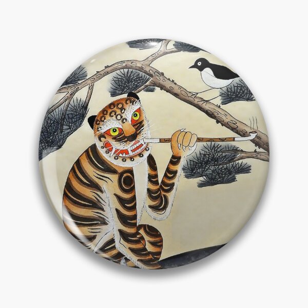 Item preview, Korean Minhwa Tiger with Pipe designed and sold by PatricianneK.