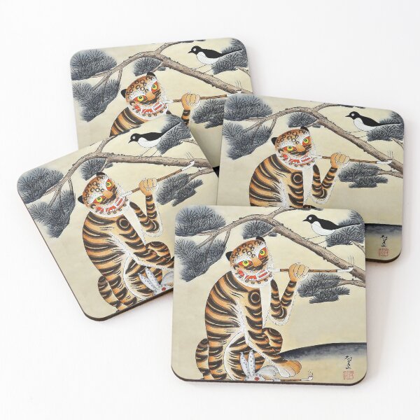 Item preview, Korean Minhwa Tiger with Pipe designed and sold by PatricianneK.