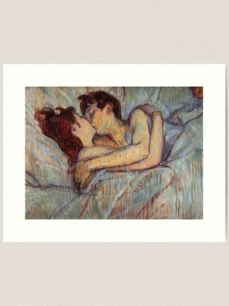 Alternate view of In Bed The Kiss by Henri de Toulouse-Lautrec Art Print