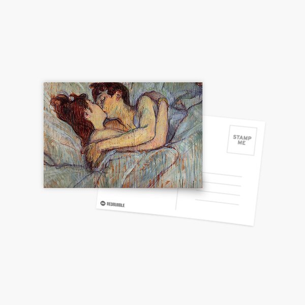 In Bed The Kiss by Henri de Toulouse-Lautrec Postcard
