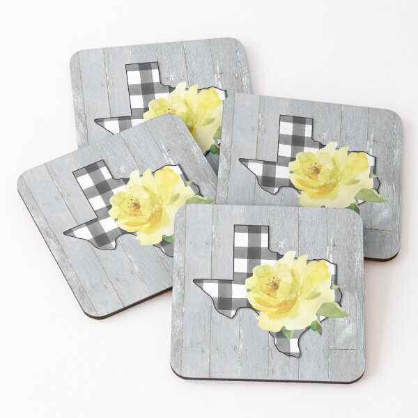 Item preview, Yellow Rose of Texas Buffalo Check Black Plaid designed and sold by Cate Hamilton.