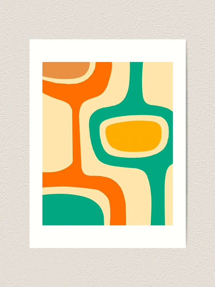 Mid Century Modern Retro 70s Abstract