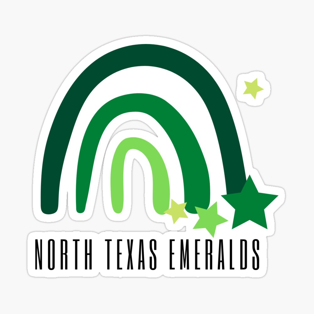 North Texas Emeralds green rainbow iPhone Case