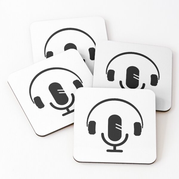 Item preview, Podcast logo in White background designed and sold by Roy Store.