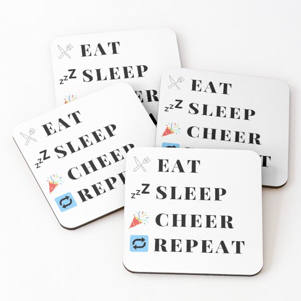 Item preview, Eat Sleep Cheer Repeat, Cool  designed and sold by KashifMohiuddin.