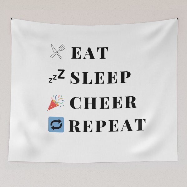 Item preview, Eat Sleep Cheer Repeat, Cool  designed and sold by KashifMohiuddin.