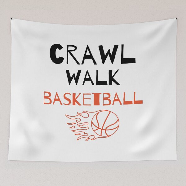 Item preview, Crawl Walk Basketball Cute Little Basketball Buddy designed and sold by CuteLovelyDesigns.