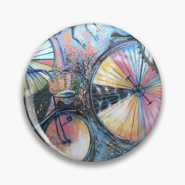 Item preview, Acrylic painting, Bicycles abstract art designed and sold by Marion Yeo.