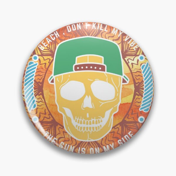 Aperçu de l'œuvre Skull Beach univers 1 - Don't Kill my Vibe créée et vendue par Palm-Pineapple.