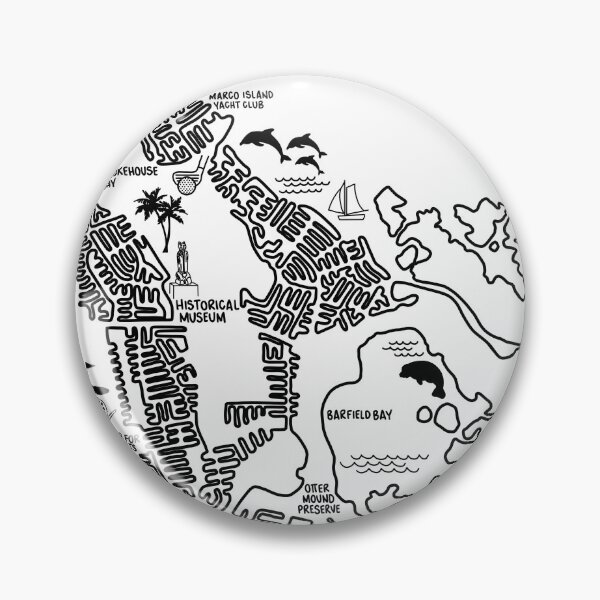 Artikelvorschau, Marco Island Karte Weiß entworfen und verkauft von fiberandgloss.