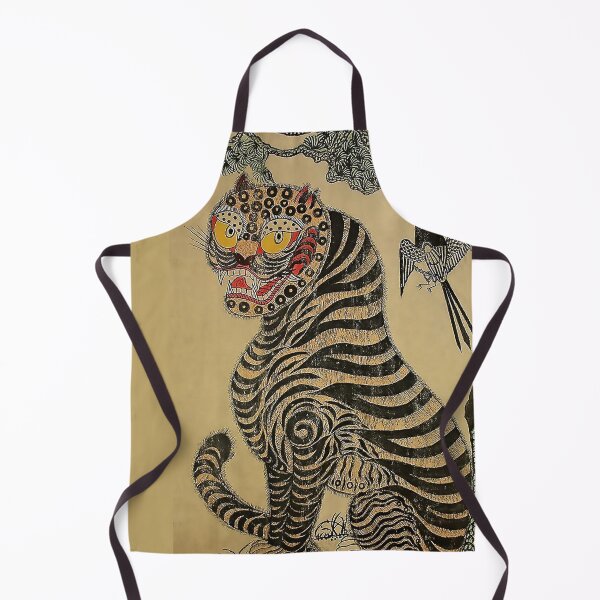 Item preview, Striped Vintage Minhwa Tiger and Magpie designed and sold by PatricianneK.