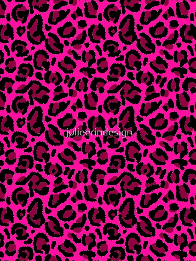 Hot Pink Leopard Print y2k Aesthetic Art Print by Julie Erin Designs