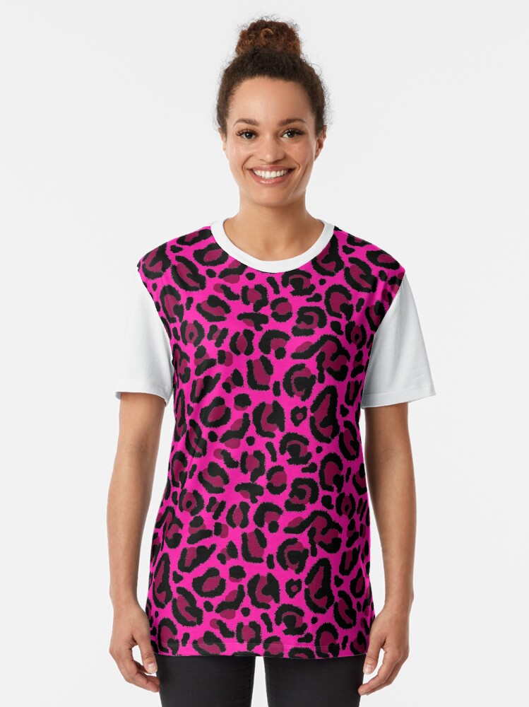 Womens Green Leopard Animal Print Soft Feel T-Shirt Tee Shirt Top L 