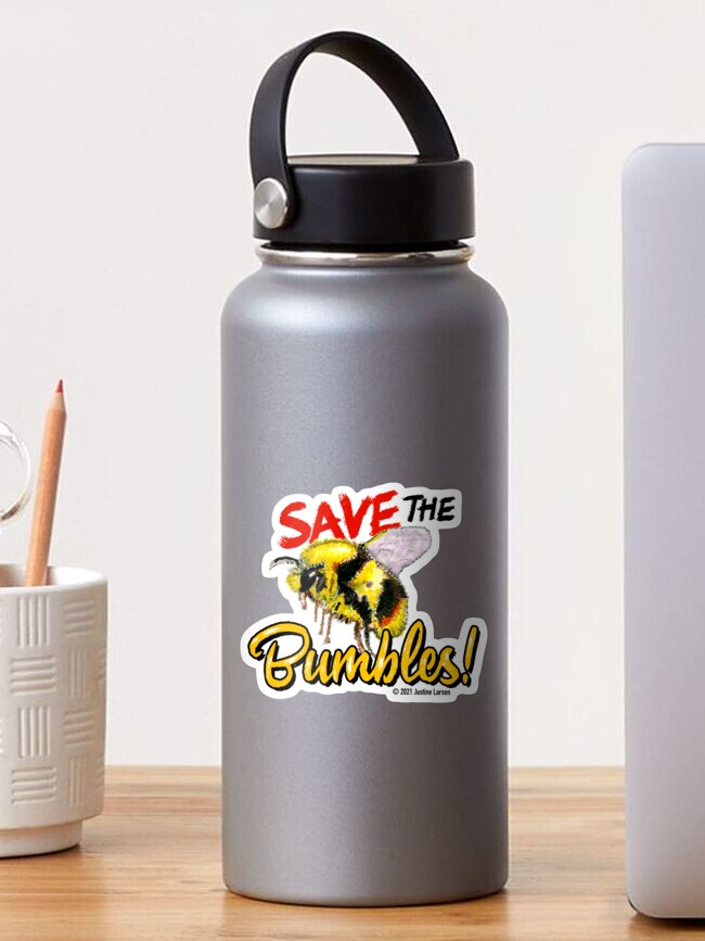 Thumbnail 1 of 3, Sticker, Save the Bumbles designed and sold by JustineJLarsen.