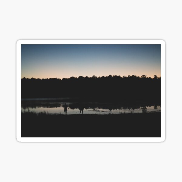 Sunset Over Lake Sticker