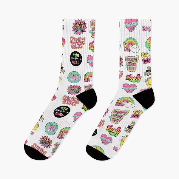 Item preview, Fashion patches and inspirational quotes sticker pack in White designed and sold by Golden-place.