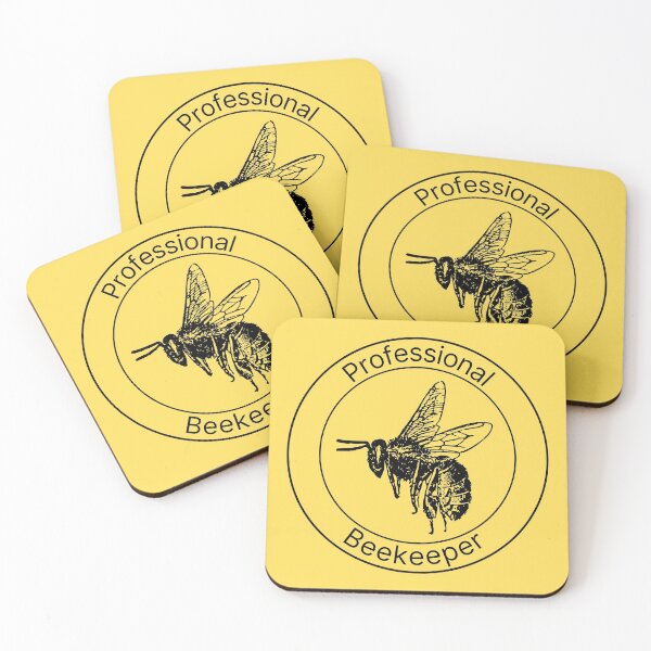 Item preview, Black Professional Beekeeper Badge designed and sold by PolishedPin.