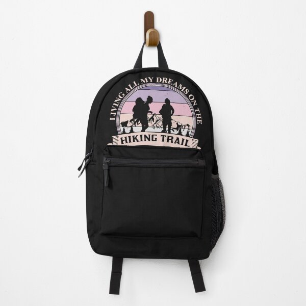 Item preview, living all my dreams on the hiking trail  - gift for hiking girls -funny woman's hiker - Casual hiking Girl  designed and sold by QUEEN-WIVER.