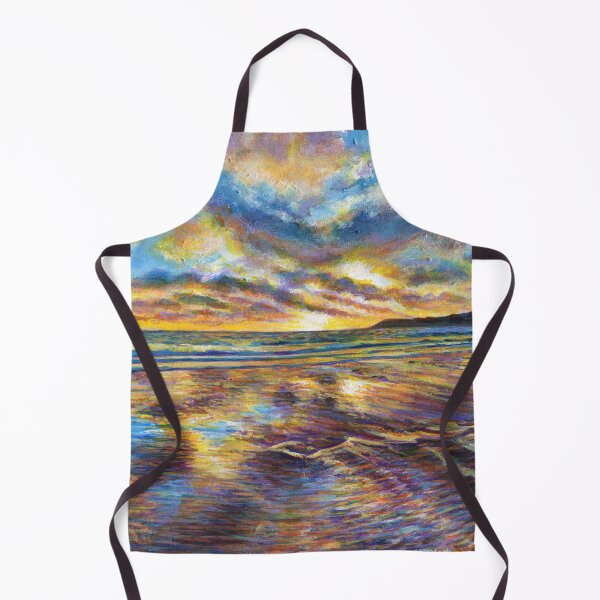 Item preview, Acrylic painting, Gower, Wales, beach sunset art designed and sold by Marion Yeo.