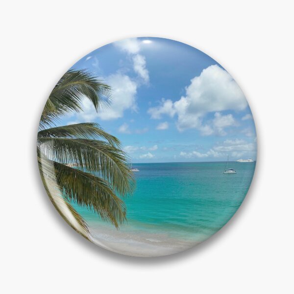 Item preview, Palm Leafs At The Beach With Beautiful Ocean designed and sold by Barolina.