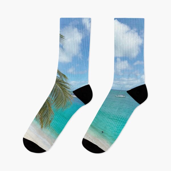 Item preview, Palm Leafs At The Beach With Beautiful Ocean designed and sold by Barolina.