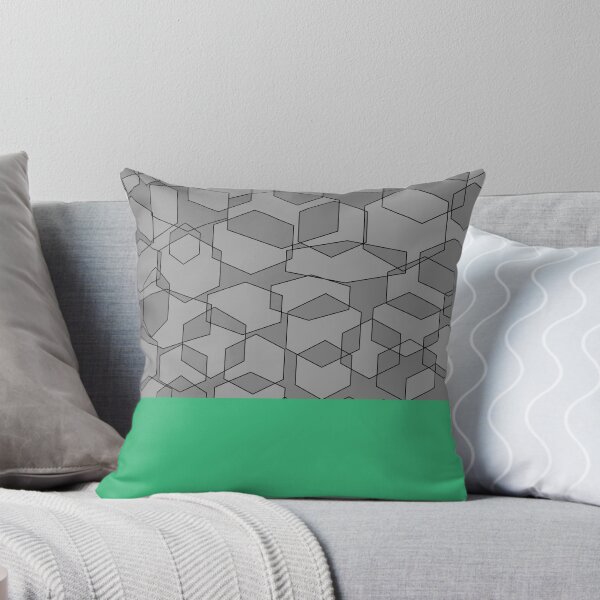 Item preview, Grey & green hexagon pattern designed and sold by habi8.
