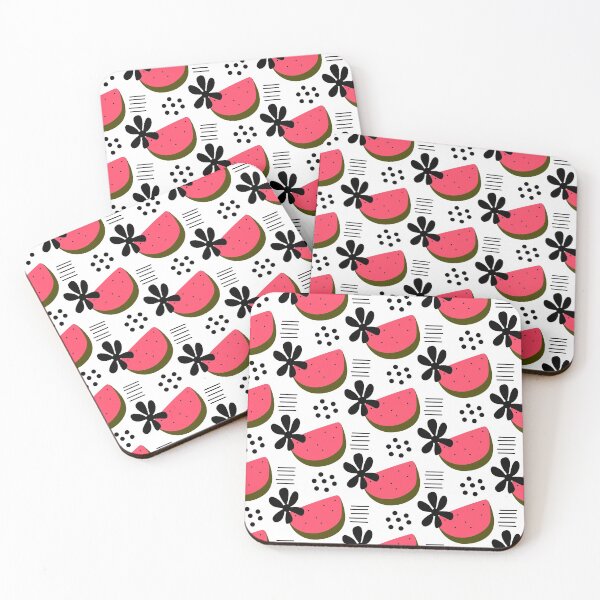 Item preview, Watermelon and flowers. Summer pattern.  designed and sold by Sosnovskaya.