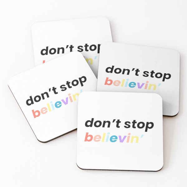 Item preview, don't stop believin' rainbow pastel graphic designed and sold by rl2020.