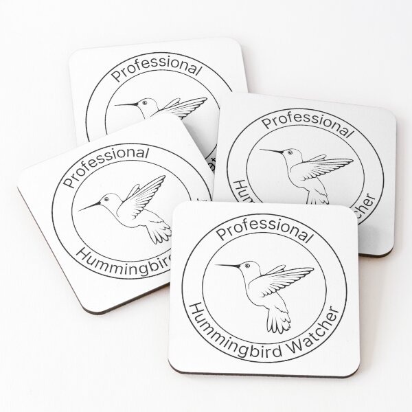 Item preview, Black Professional Hummingbird Watcher Badge designed and sold by PolishedPin.
