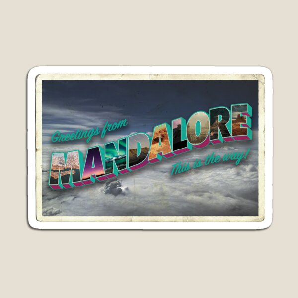Vista previa del artículo con la obra «Greetings from Mandalore Vintage Postcard», diseñado y vendido por carmenpexa.