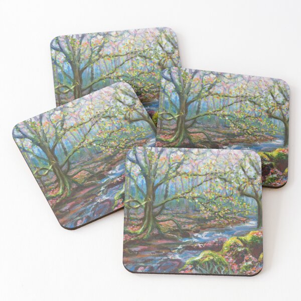 Item preview, Acrylic painting, Enchanted forest, Cornwall art designed and sold by Marion Yeo.