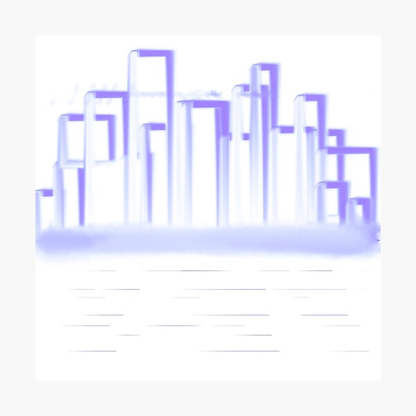 Item preview, Abstract cityscape artwork purple version designed and sold by Park-eli.