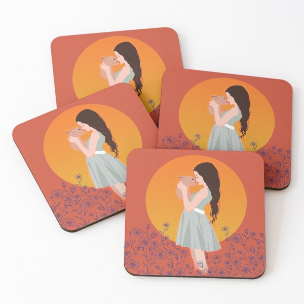 Item preview, Rabbit and Girl with Sunset. designed and sold by Anicue.
