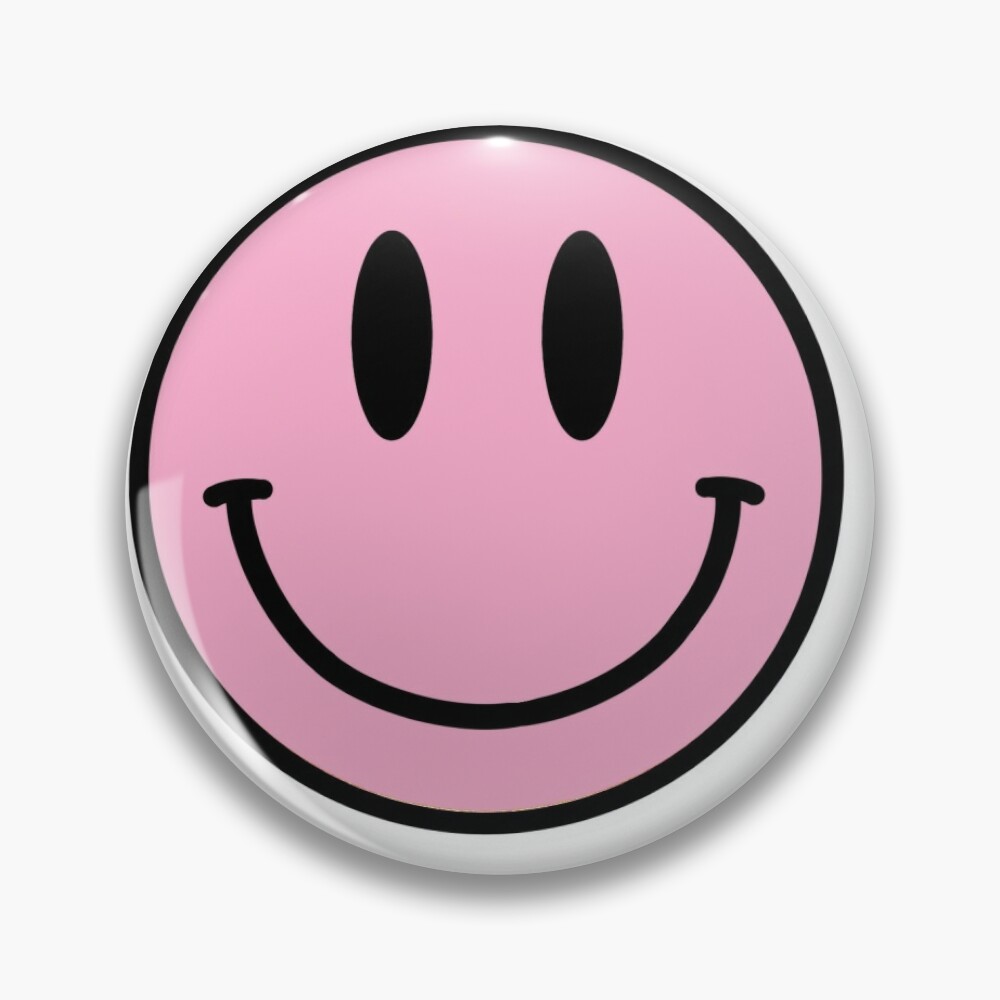 pink smiley face Sticker for Sale by maeveamcgregor