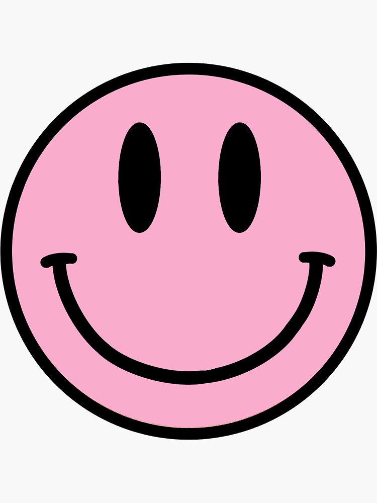 pink smiley face | Sticker