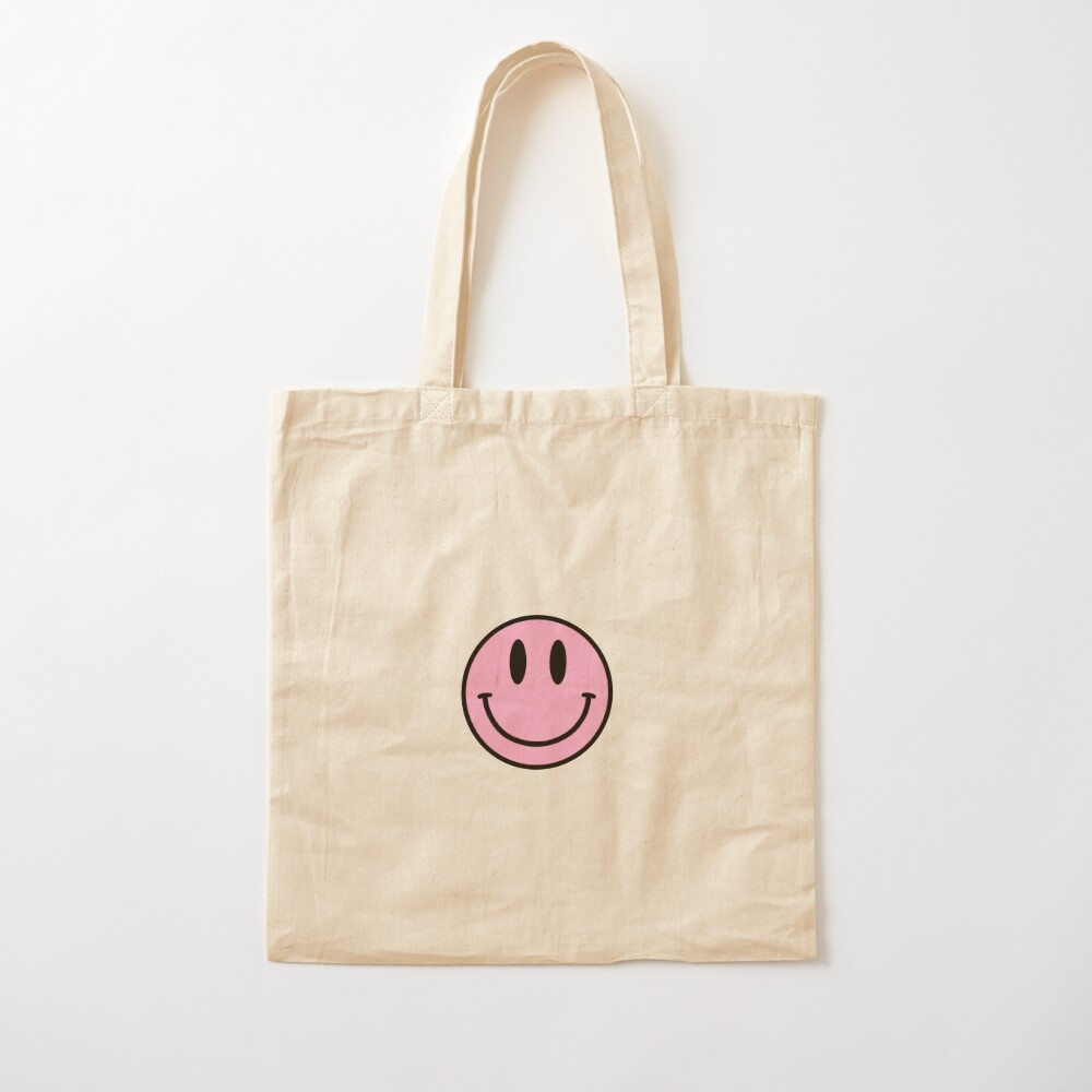 Pastel Purple Dripping Smiley Tote Bag
