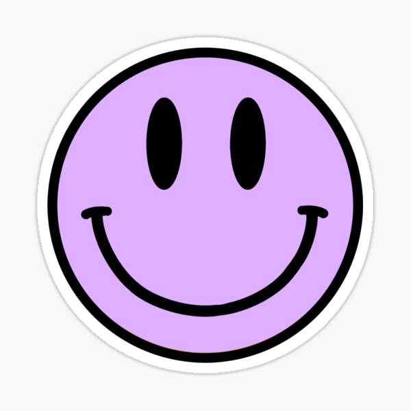 purple smiley face Sticker for Sale by maeveamcgregor