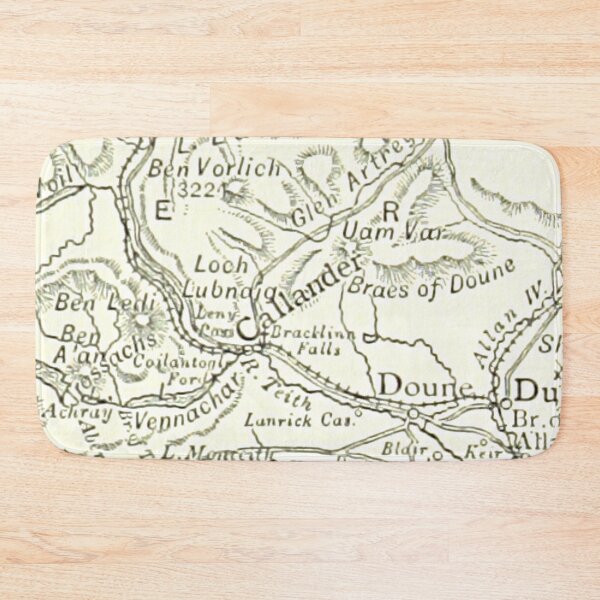 Item preview, CALLANDER & surrounding area map 1891 designed and sold by yourscotland.