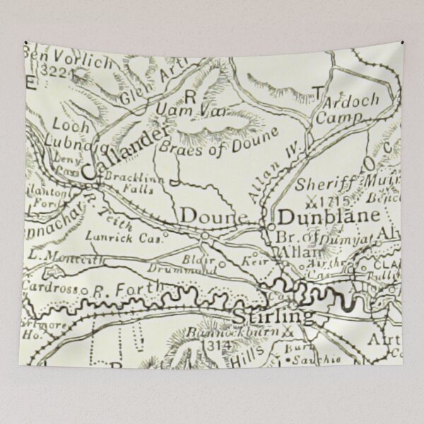 Item preview, DOUNE & surrounding area map 1891 designed and sold by yourscotland.