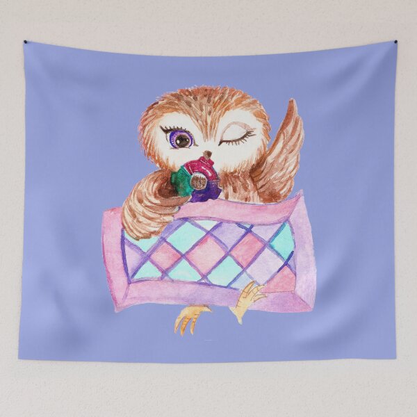 Item preview, Cool Sweet owl. Watercolor Owl. Cool baby Owl. Owl for Kids. designed and sold by ZheltakovaIana.
