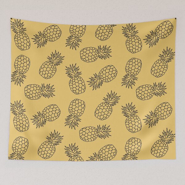 Item preview, Pineapple Fruit Pattern Black Line Art designed and sold by ViewerEqualsPhoton.