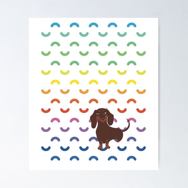 Item preview, Chocolate and tan sitting doxie rainbow beans designed and sold by myt13.