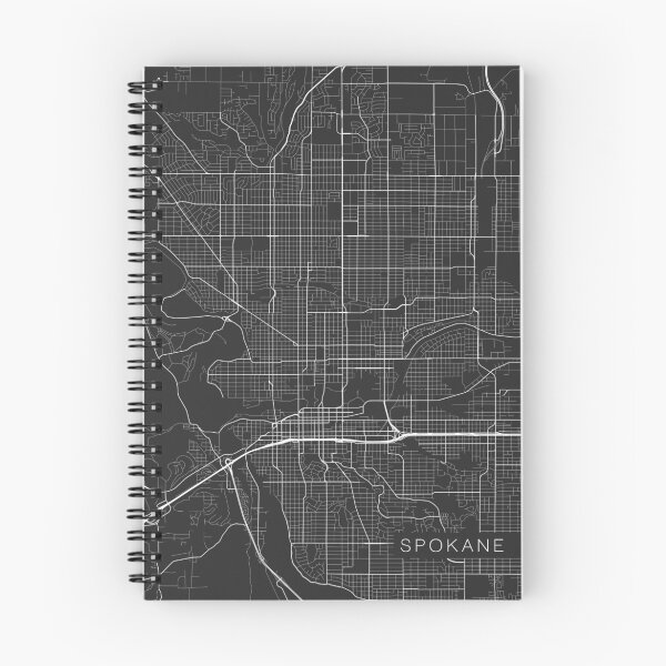 Item preview, Spokane Map, USA - Gray designed and sold by MainStreetMaps.