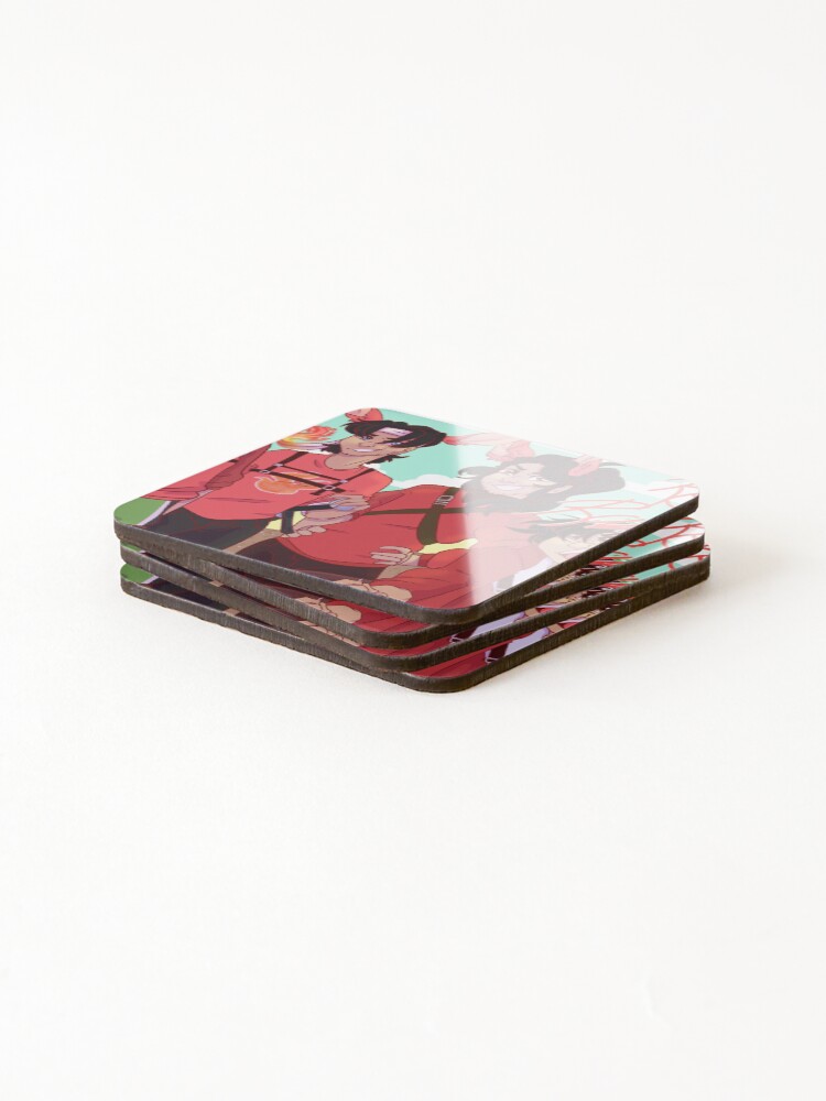 Thumbnail 4 of 5, Coasters (Set of 4), Red Rabbits designed and sold by OrionMultishot.