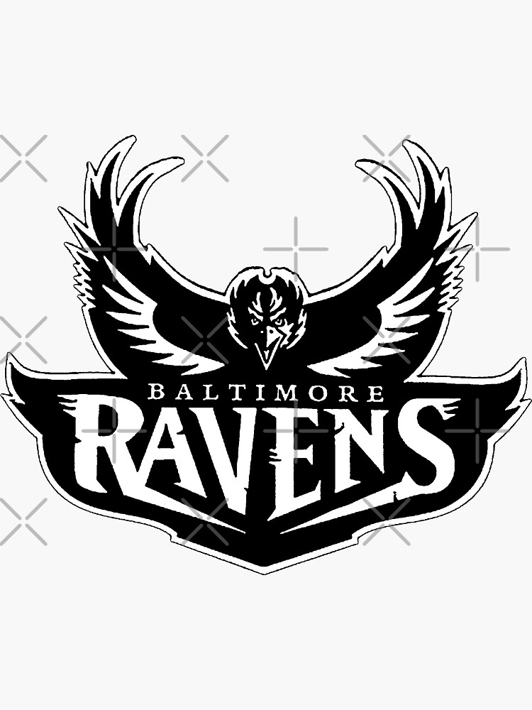 Ravens b+w | Sticker