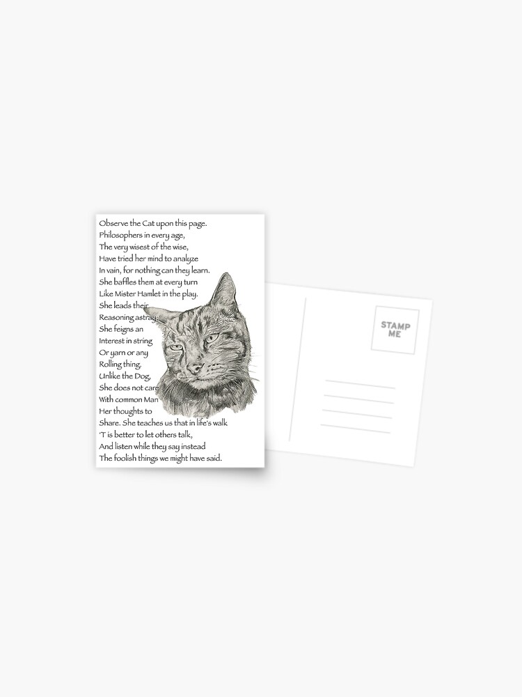 The Cat poem Postcard for Sale by Anne Park